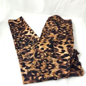 K. Deer Leopard Sneaker Length Leggings XL NWOT Made in USA